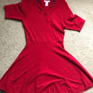 Red candies skater dress
